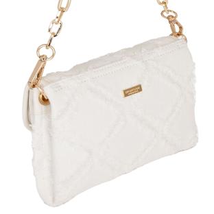 Sac à Bandoulière Écru Femme Morgan Romeo vue 2