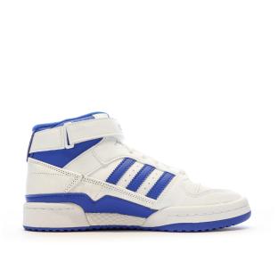 Baskets Blanc/Bleu Garçon Adidas Forum Mid vue 2
