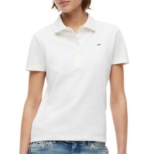 Polo Blanc Femme Tommy Hilfiger Slim Essential vue 0