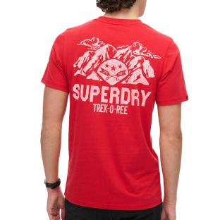 T-shirt Rouge Homme Superdry Outdoor vue 2