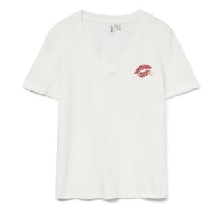 T-Shirt Blanc Femme Vero Moda Feyola vue 3