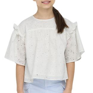 Blouse Blanche Fille Kids ONLY Daisy vue 0