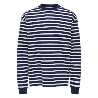 T-shirt Marinière Marine Homme Only & Sons Donovan pas cher