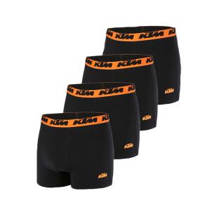 x4 Boxers Noir/Orange Homme KTM ASS2 pas cher