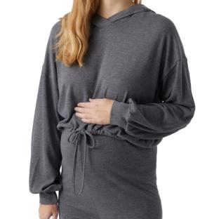 Sweat à Capuche Gris Femme Mamalicious Cassie pas cher