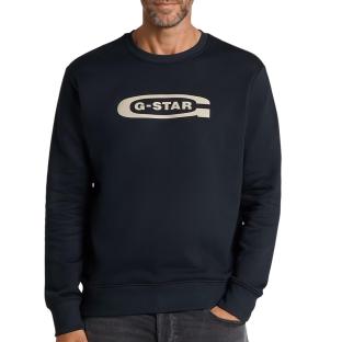 Sweat Noir Homme G-Star RAW Old Skool vue 0