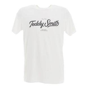 T-shirt Blanc Homme Teddy Smith Janick pas cher