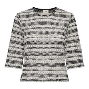T-shirt en Maille Noir/Blanc Femme JDY Elly vue 0