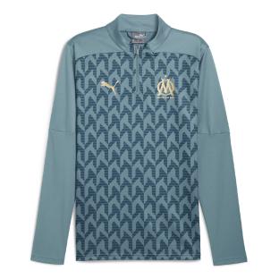 OM Sweat 1/4 zip Bleu Homme Puma 24/25 pas cher