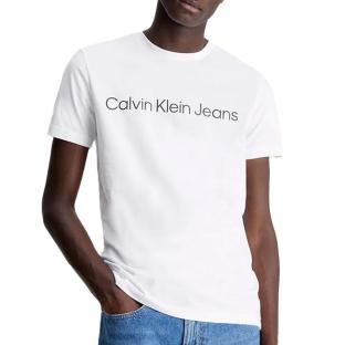 T-Shirt Blanc Homme Calvin Klein JeansCore Institutional pas cher