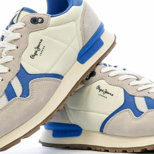 Baskets Beige/Bleu Homme Pepe Jeans Heritage vue 0