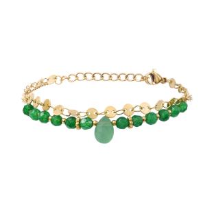 Bracelets Doré/Vert Femme Clio Blue Lisa vue 0