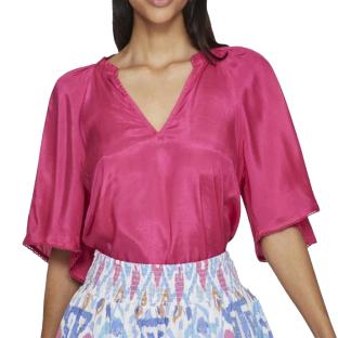 T-Shirt Rose Femme Vila Tinna vue 0