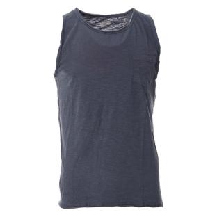 Débardeur Bleu Homme Paname Brothers DYLAN pas cher