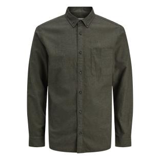 Chemise Kaki Homme Jack & Jones Classic Melange pas cher