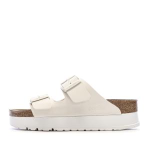 Sandales Beige Femme Birkenstock Arizona Papflex pas cher