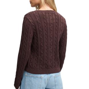 Pull Marron Femme Superdry Essentials Cable Jumper vue 0