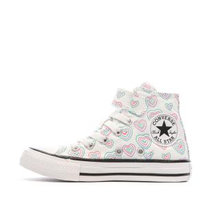 Baskets Blanches à cœurs Fille Converse All Star Hearts Easy-on pas cher