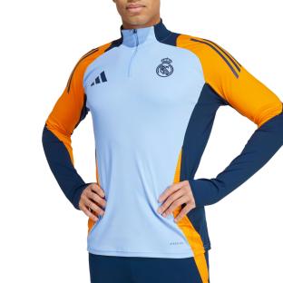 Real Madrid T-Shirt Manches Longues Bleu/Orange Homme Adidas pas cher