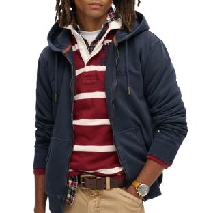Sweat Zippé Marine Homme Superdry Plain Hood pas cher