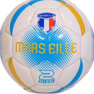 MARSEILLE Mini Ballon Blanc/Turquoise Sport Zone vue 0