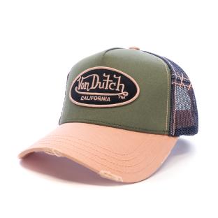 Casquette Kaki/Rose Homme Von Dutch Used pas cher