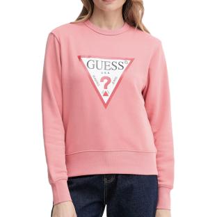 Sweat Rose Femme Guess W2YQ pas cher