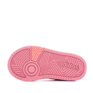 Baskets Blanches Fille Adidas Hoops 3.0 Cf I vue 5