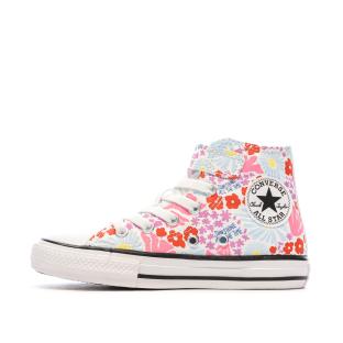 Baskets Blanches à fleurs Fille Converse All Star Easy On Floral pas cher