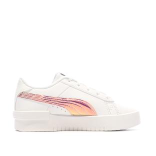 Baskets Blanc/Rose irisé Fille Puma Jada Holo vue 2