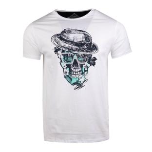 T-shirt Blanc/Noir Homme La Maison Blaggio Modovi pas cher