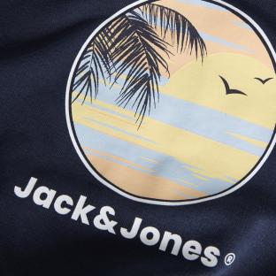 Sweat Marine Garçon Jack and Jones Hood vue 0