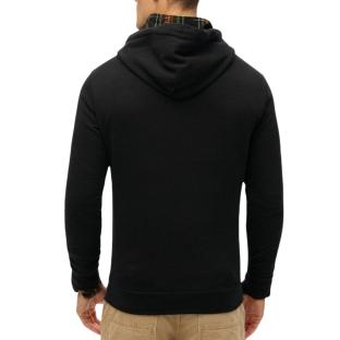 Sweat à Capuche Noir Homme Superdry Plain Hood vue 3