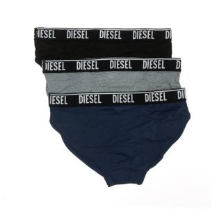 x3 Slips Noir/Gris Homme Diesel Mutande vue 2