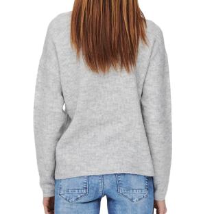 Pull Gris Clair Femme Only Camilla V-neck vue 2