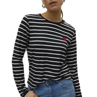 Haut Noir Vero Moda Snclara Heart T [6a2fb29c18ef6] vue 0