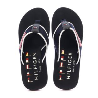 Tongs Noirs/Rouges Homme Tommy Hilfiger Patch vue 3