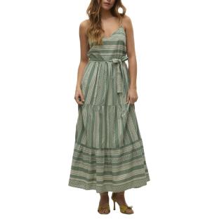 Robe Vert/Beige Femme Vero Moda Dicthe pas cher