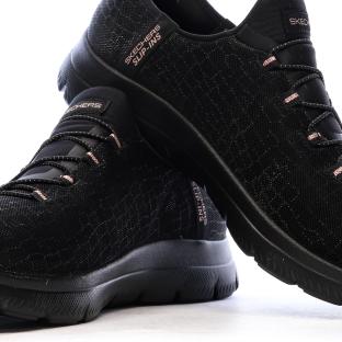 Basket Noir/Rose Femme Skechers Summits Classy Night vue 7
