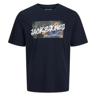 T-shirt Marine Ado Jack & Jones Hawaii pas cher