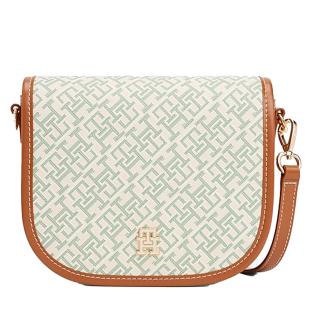 Sac à Bandoulière Vert Femme Tommy Hilfiger Th Monoplay Leather pas cher