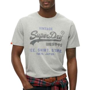 T-Shirt Gris Homme Superdry Vl pas cher