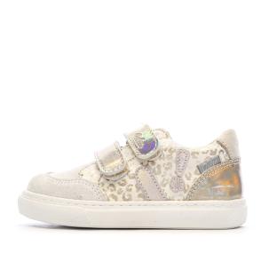 Baskets Blanc/Léopard Fille Aster 932462 pas cher
