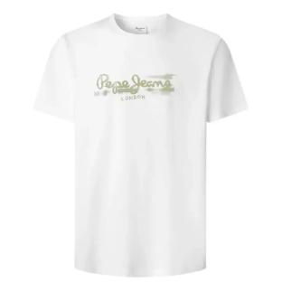 T-Shirt Blanc/Kaki Homme Pepe jeans Pjl M Nd vue 0