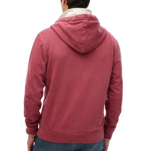 Sweat Zippé Bordeaux Homme Superdry Essential Washed Ziphood vue 2