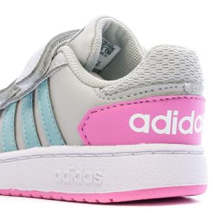Baskets Grise Fille Adidas Hoops 2.0 vue 7