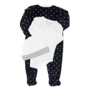 Ensemble de Naissance Marine/Blanc Bébé EOM Pazoly vue 3