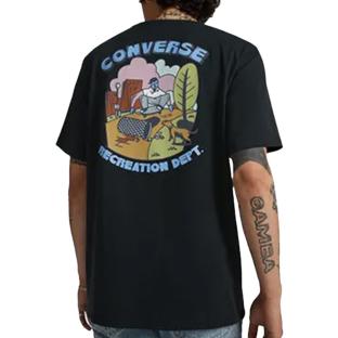 T-shirt Noir Homme Converse Recreation vue 2