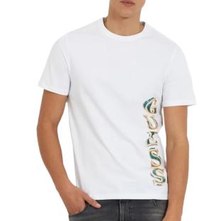 T-shirt Blanc Homme Guess Vertical G-M4RI30J1314 pas cher