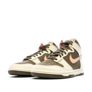 Baskets Écru/Marron Homme Nike Dunk High Retro vue 6